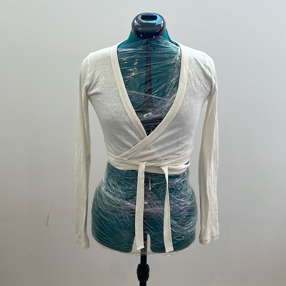 Ozma raw silk ballet wrap top. EUC worn once! XS